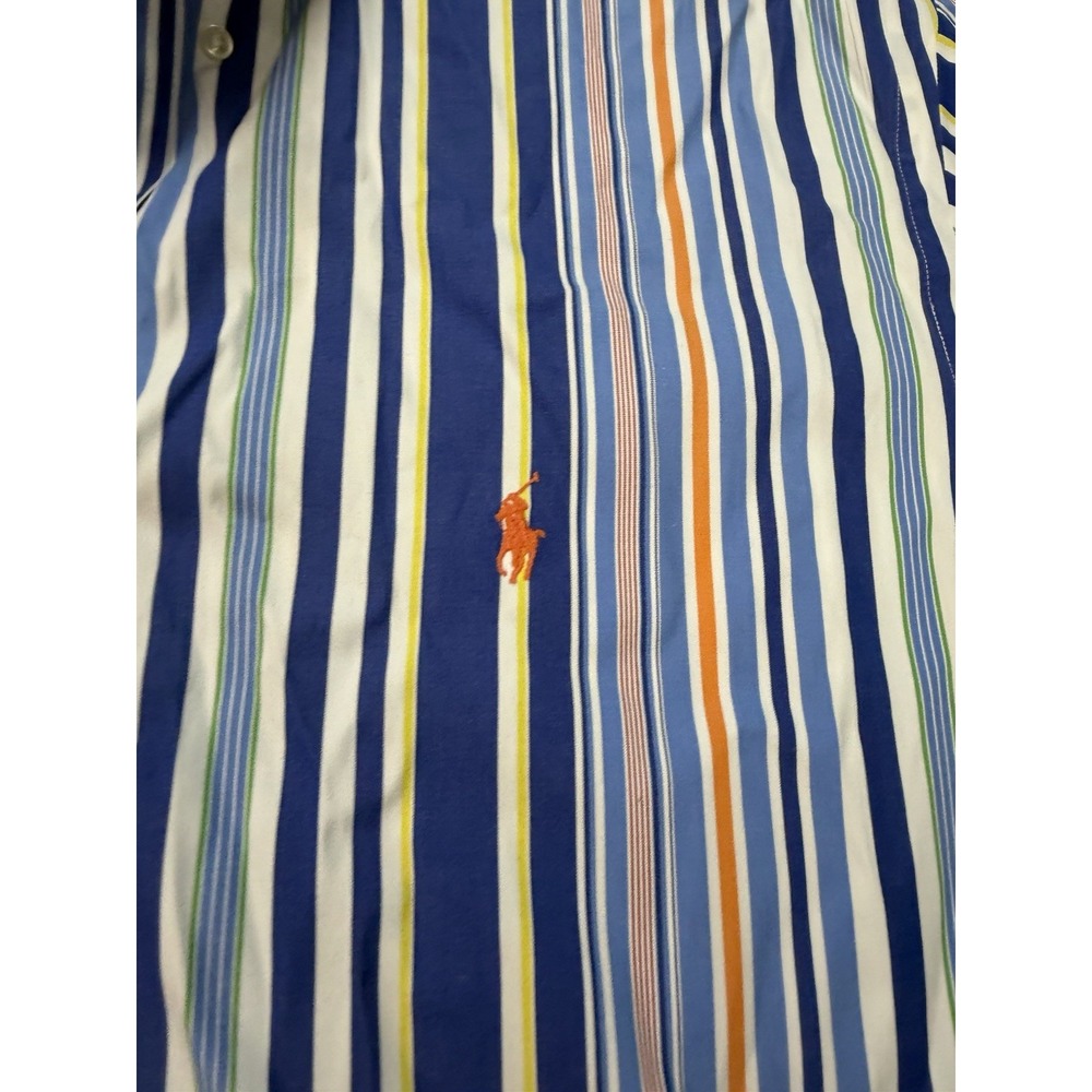 Men's Ralph Lauren Classic Fit XXL Multicolor Stripe Button Front Shirt - Picture 3 of 6